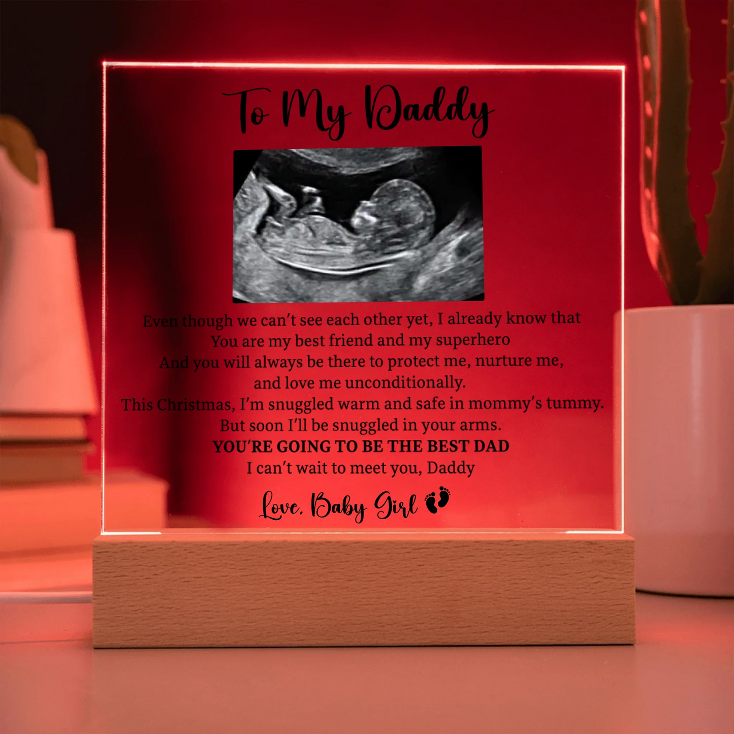 Acrylic Square with LED Base 9