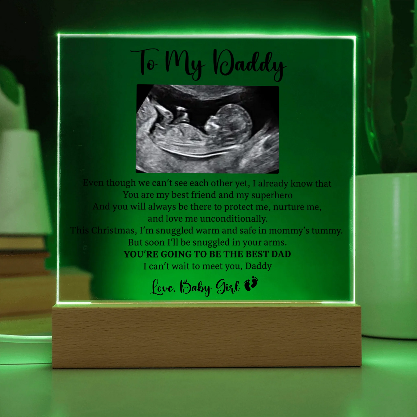 Acrylic Square with LED Base 7