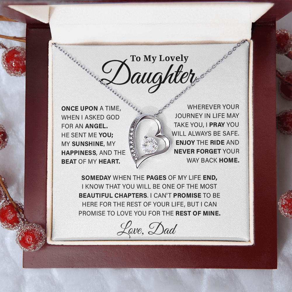 To My Lovely Daughter - Forever Love Necklace - Love, Dad