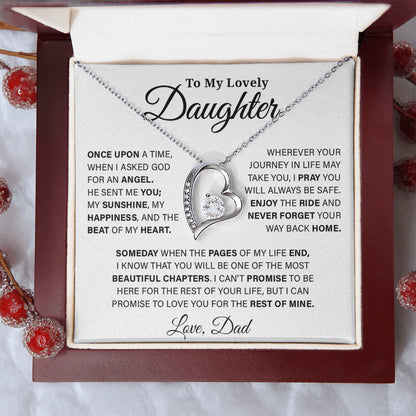 To My Lovely Daughter - Forever Love Necklace