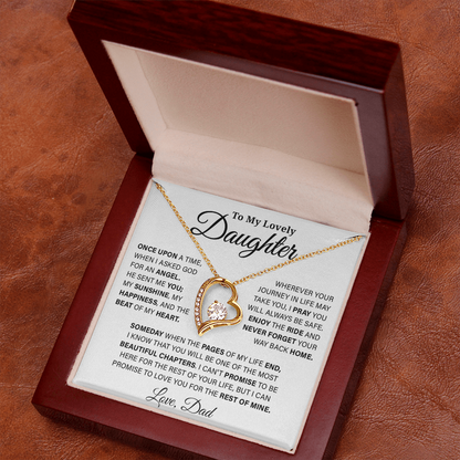To My Lovely Daughter - Forever Love Necklace - Love, Dad