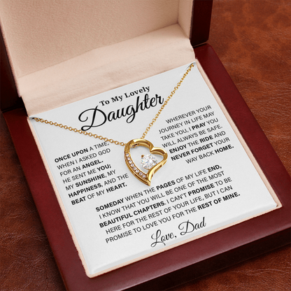 To My Lovely Daughter - Forever Love Necklace - Love, Dad