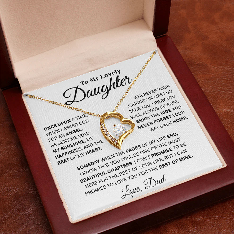 To My Lovely Daughter - Forever Love Necklace