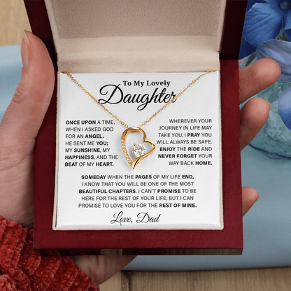 To My Lovely Daughter - Forever Love Necklace - Love, Dad