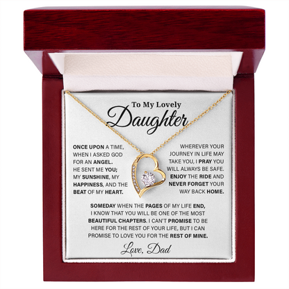 To My Lovely Daughter - Forever Love Necklace - Love, Dad