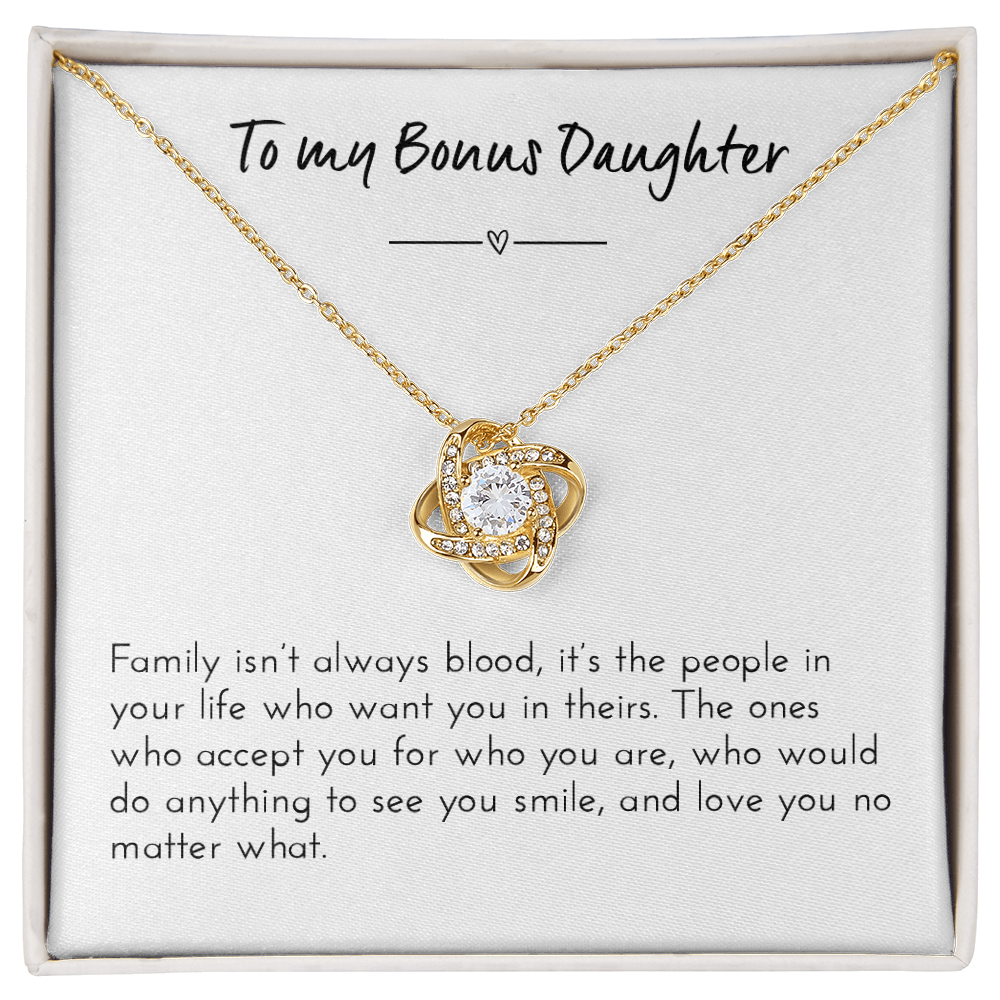 Bonus Daughter Necklace - Meaningful Gift from Mother for Birthday / Christmas