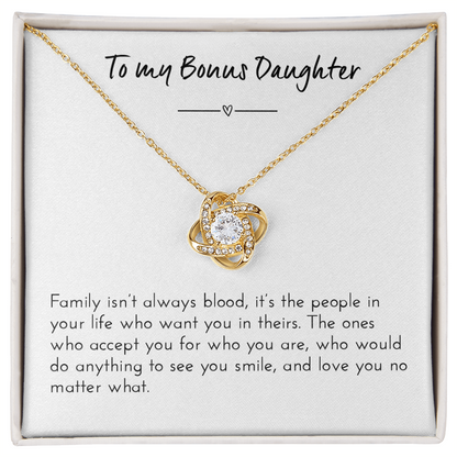 Bonus Daughter Necklace - Meaningful Gift from Mother for Birthday / Christmas
