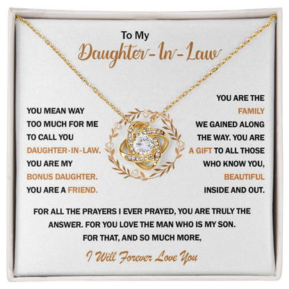 To My Daughter-In-law, I Will Forever Love You