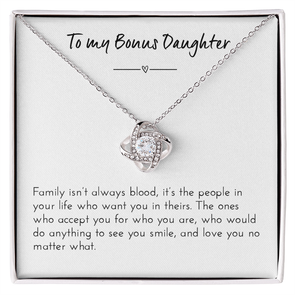 Bonus Daughter Necklace - Meaningful Gift from Mother for Birthday / Christmas
