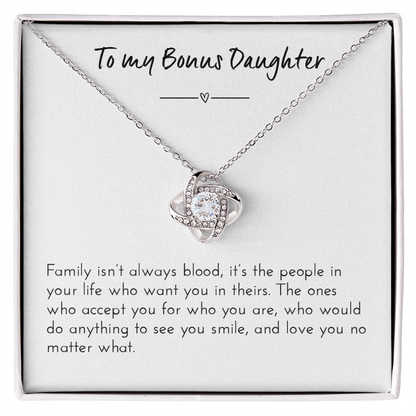 Bonus Daughter Necklace - Meaningful Gift from Mother for Birthday / Christmas