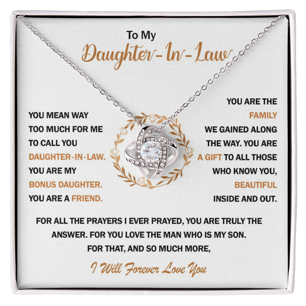To My Daughter-In-law, I Will Forever Love You