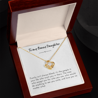 Bonus Daughter Necklace - Meaningful Gift from Mother for Birthday / Christmas