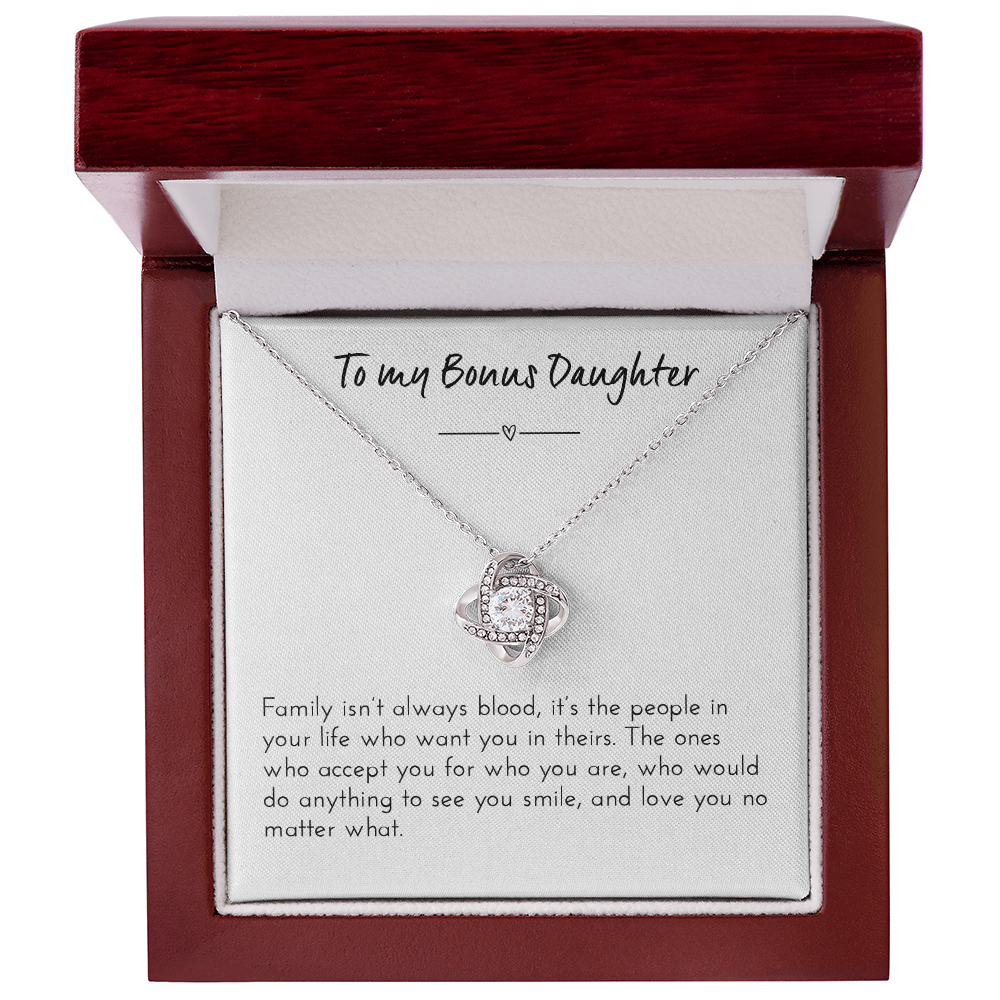 Bonus Daughter Necklace - Meaningful Gift from Mother for Birthday / Christmas