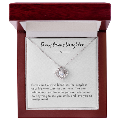 Bonus Daughter Necklace - Meaningful Gift from Mother for Birthday / Christmas