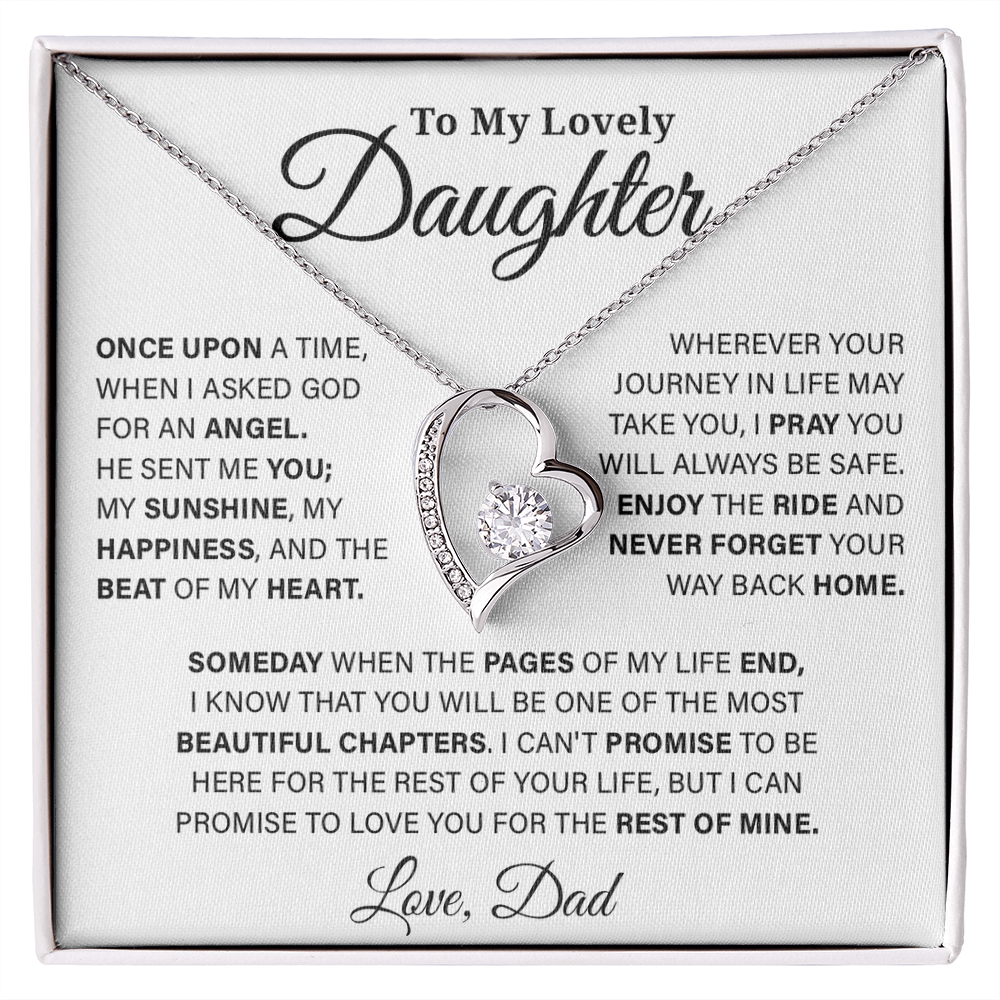 To My Lovely Daughter - Forever Love Necklace - Love, Dad