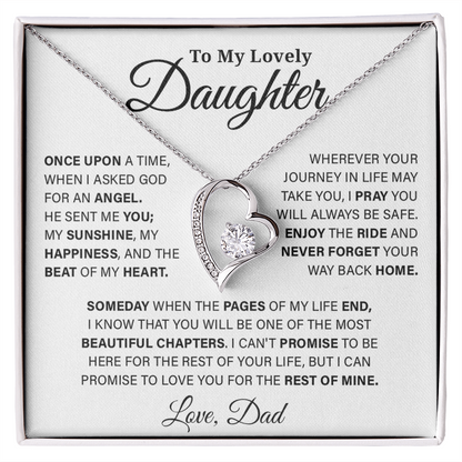 To My Lovely Daughter - Forever Love Necklace - Love, Dad