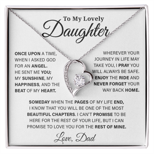 To My Lovely Daughter - Forever Love Necklace - Love, Dad