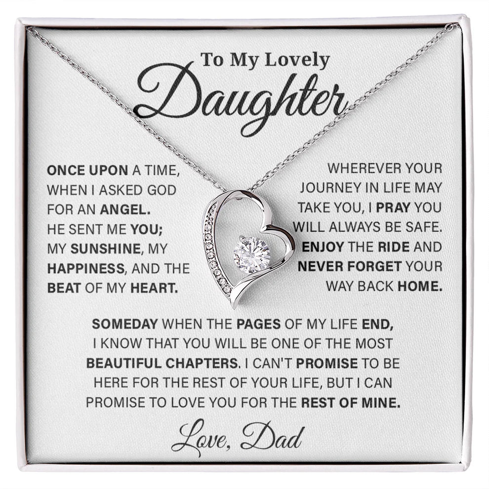 To My Lovely Daughter - Forever Love Necklace
