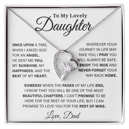 To My Lovely Daughter - Forever Love Necklace