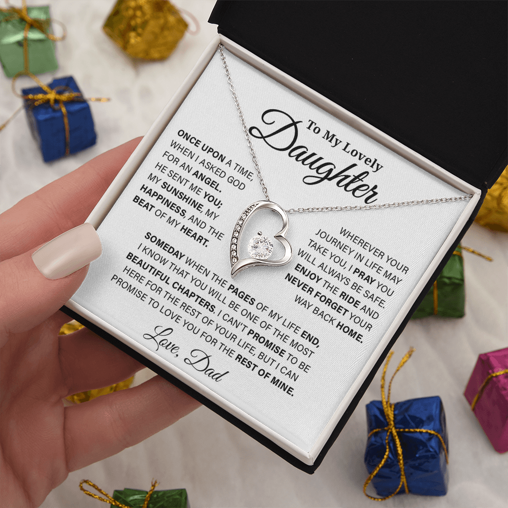 To My Lovely Daughter - Forever Love Necklace - Love, Dad