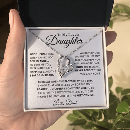 To My Lovely Daughter - Forever Love Necklace - Love, Dad
