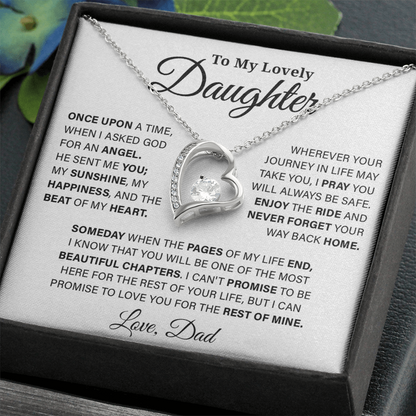 To My Lovely Daughter - Forever Love Necklace - Love, Dad