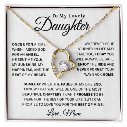 To My Lovely Daughter - Forever Love Necklace
