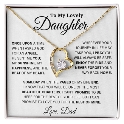 To My Lovely Daughter - Forever Love Necklace - Love, Dad