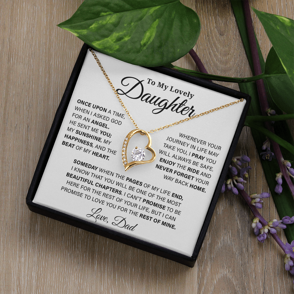 To My Lovely Daughter - Forever Love Necklace - Love, Dad
