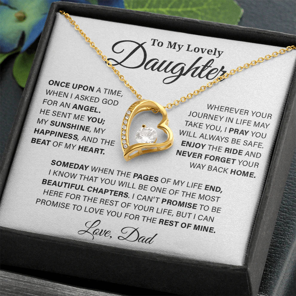 To My Lovely Daughter - Forever Love Necklace