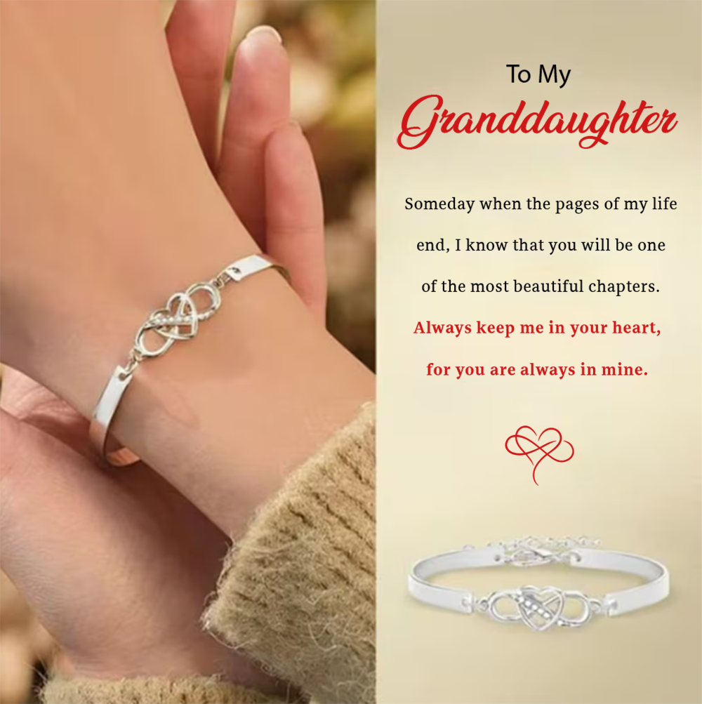 To My Granddaughter - Keep Me in Your Heart Infinity Bracelet