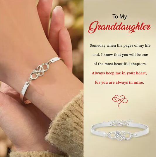 To My Granddaughter - Keep Me in Your Heart Infinity Bracelet